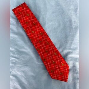 🎄🔴HALLMARK Christmas Men’s Novelty neck tie🔴🎄Christmas trees plaid design